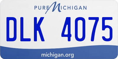 MI license plate DLK4075