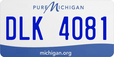 MI license plate DLK4081