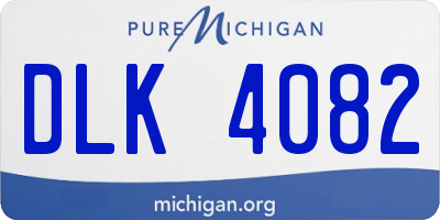 MI license plate DLK4082