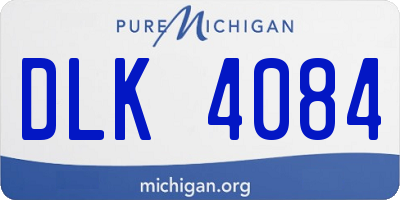 MI license plate DLK4084