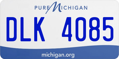 MI license plate DLK4085