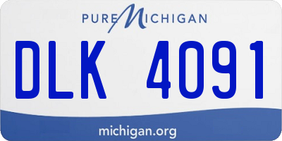 MI license plate DLK4091