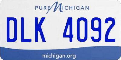 MI license plate DLK4092