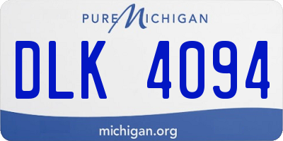 MI license plate DLK4094