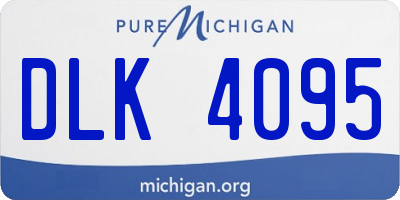 MI license plate DLK4095