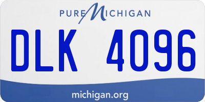 MI license plate DLK4096