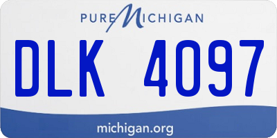 MI license plate DLK4097