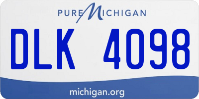 MI license plate DLK4098