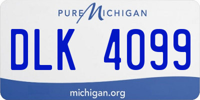 MI license plate DLK4099