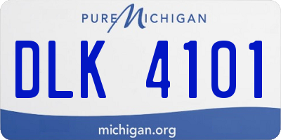 MI license plate DLK4101