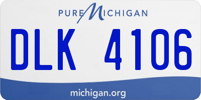 MI license plate DLK4106