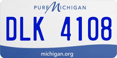 MI license plate DLK4108