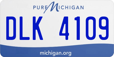 MI license plate DLK4109