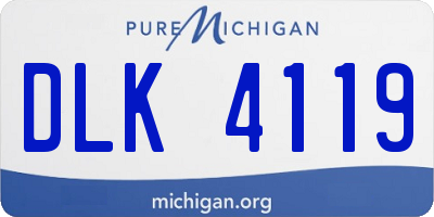 MI license plate DLK4119