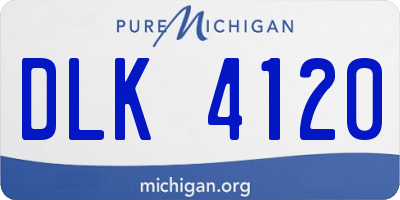 MI license plate DLK4120