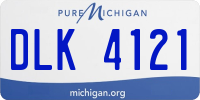 MI license plate DLK4121