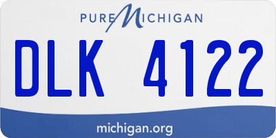 MI license plate DLK4122