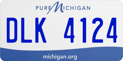 MI license plate DLK4124