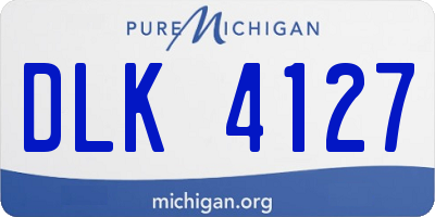 MI license plate DLK4127