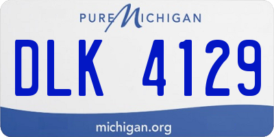 MI license plate DLK4129