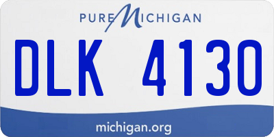 MI license plate DLK4130