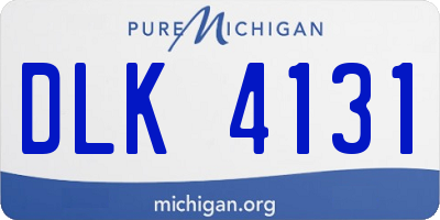 MI license plate DLK4131