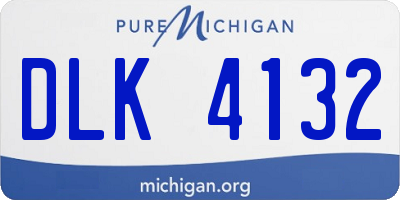 MI license plate DLK4132