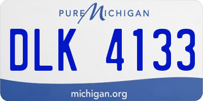 MI license plate DLK4133