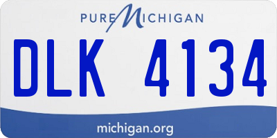 MI license plate DLK4134