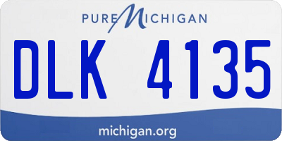 MI license plate DLK4135