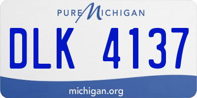 MI license plate DLK4137