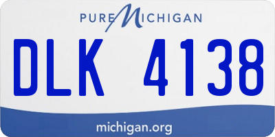 MI license plate DLK4138