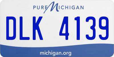 MI license plate DLK4139