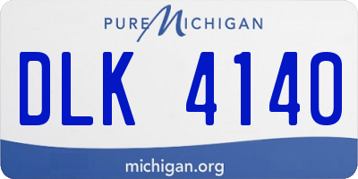 MI license plate DLK4140