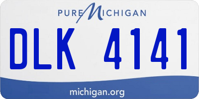 MI license plate DLK4141