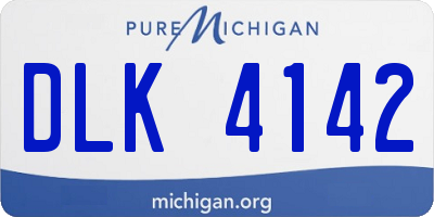 MI license plate DLK4142