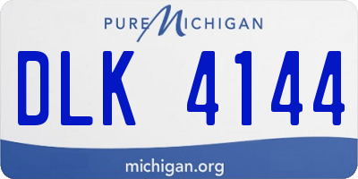 MI license plate DLK4144