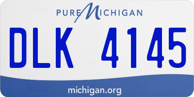 MI license plate DLK4145