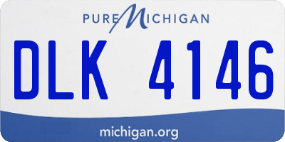 MI license plate DLK4146