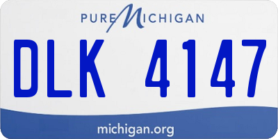 MI license plate DLK4147