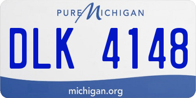 MI license plate DLK4148