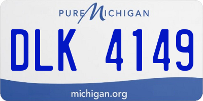 MI license plate DLK4149