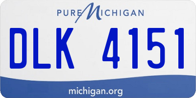 MI license plate DLK4151