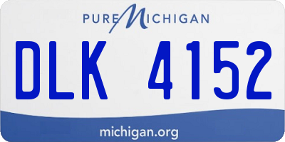 MI license plate DLK4152