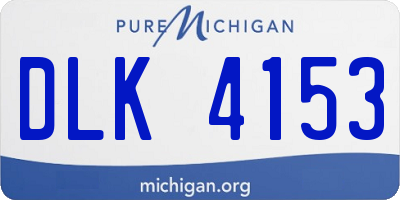 MI license plate DLK4153