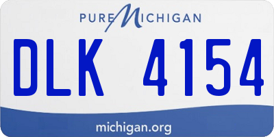 MI license plate DLK4154