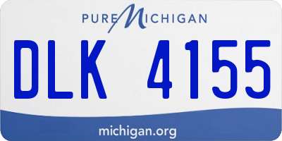 MI license plate DLK4155