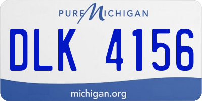 MI license plate DLK4156