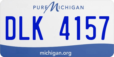 MI license plate DLK4157