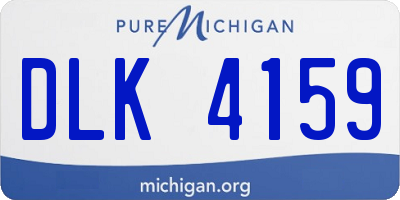 MI license plate DLK4159